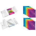 LEITZ Ordnungsmappe WOW, DIN A4, PP, 12 Fächer, violett laminierte Oberfläche, Oberflächenstruktur mit 3D-Prägung, - 1 Stück (4634-00-62)