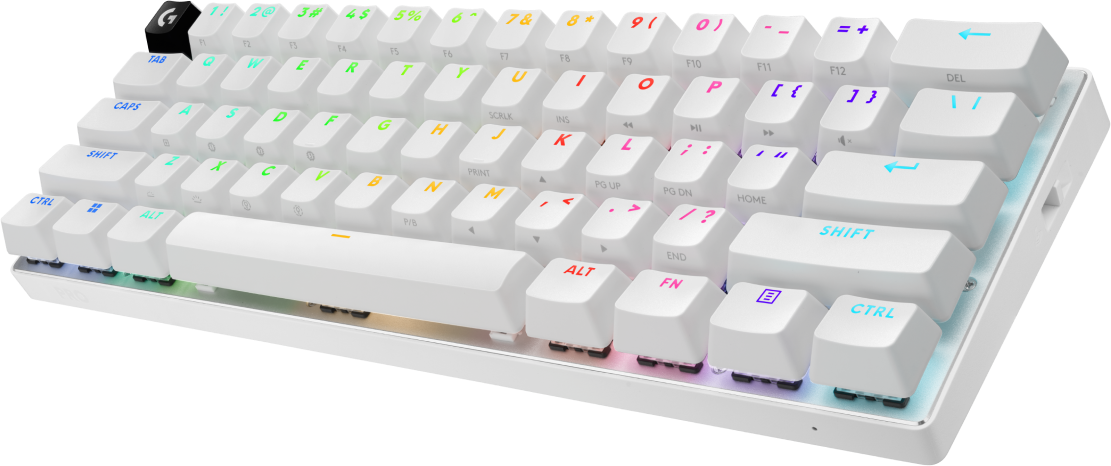 Logitech G PRO X 60 60% TKL Gaming Tastatur kabellos 2.4 GHz Bluetooth RGB QWERTY US International Weiß