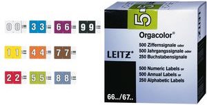 LEITZ Ziffernsignal Orgacolor "8", auf Rolle, grau Maße: (B)30 x (H)23 mm, auf Trägerbandrolle, selbstklebend (6608-10-00)