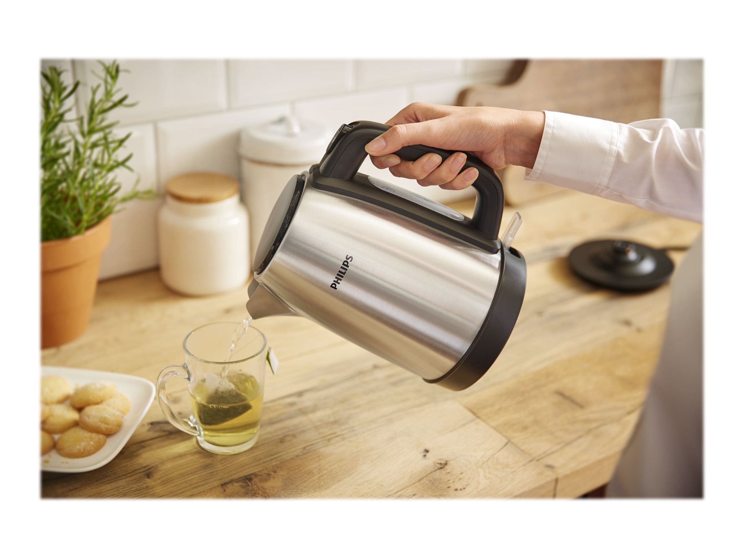 Philips Daily Collection HD9350 Wasserkocher 1,7 l 2,2 kW Edelstahl Schwarz