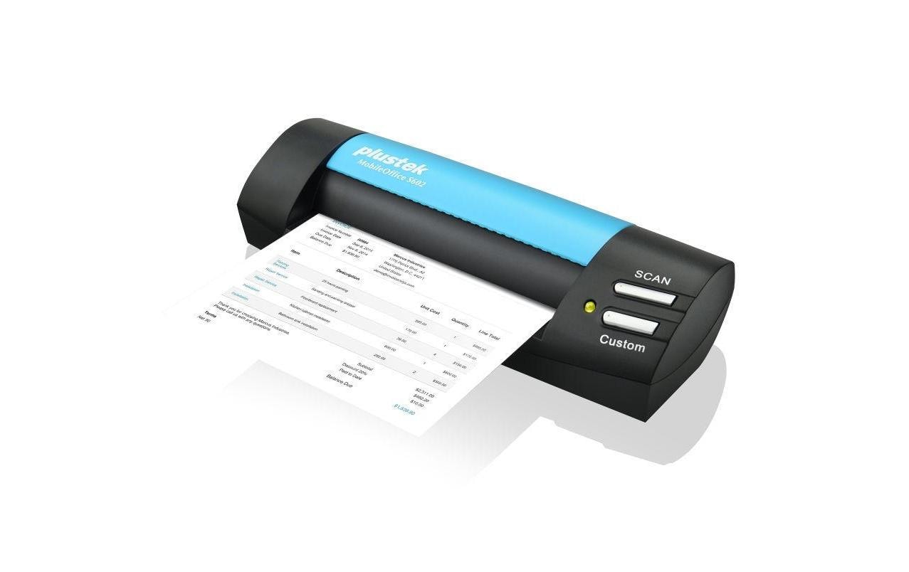 Plustek MobileOffice S602 Visitenkartenscanner A6 1200 x 1200 dpi USB 2.0 Schwarz, Blau