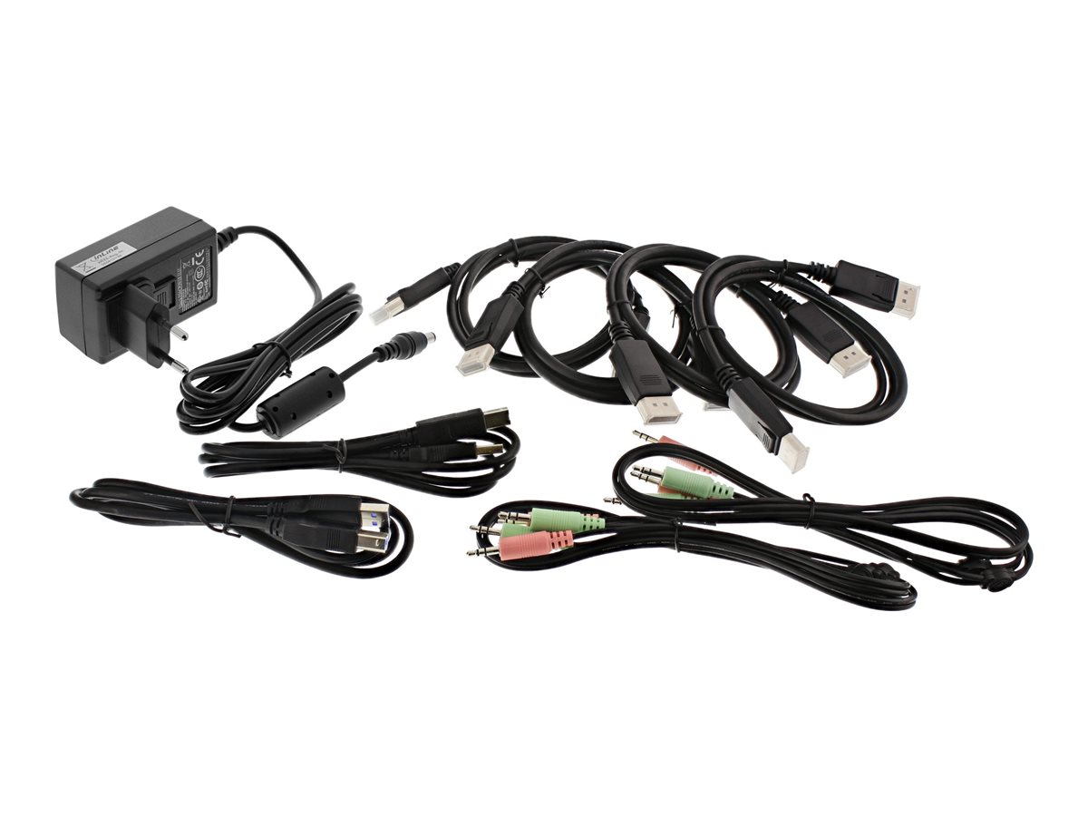 InLine 63652I KVM-Switch Dual-Monitor DisplayPort Schwarz