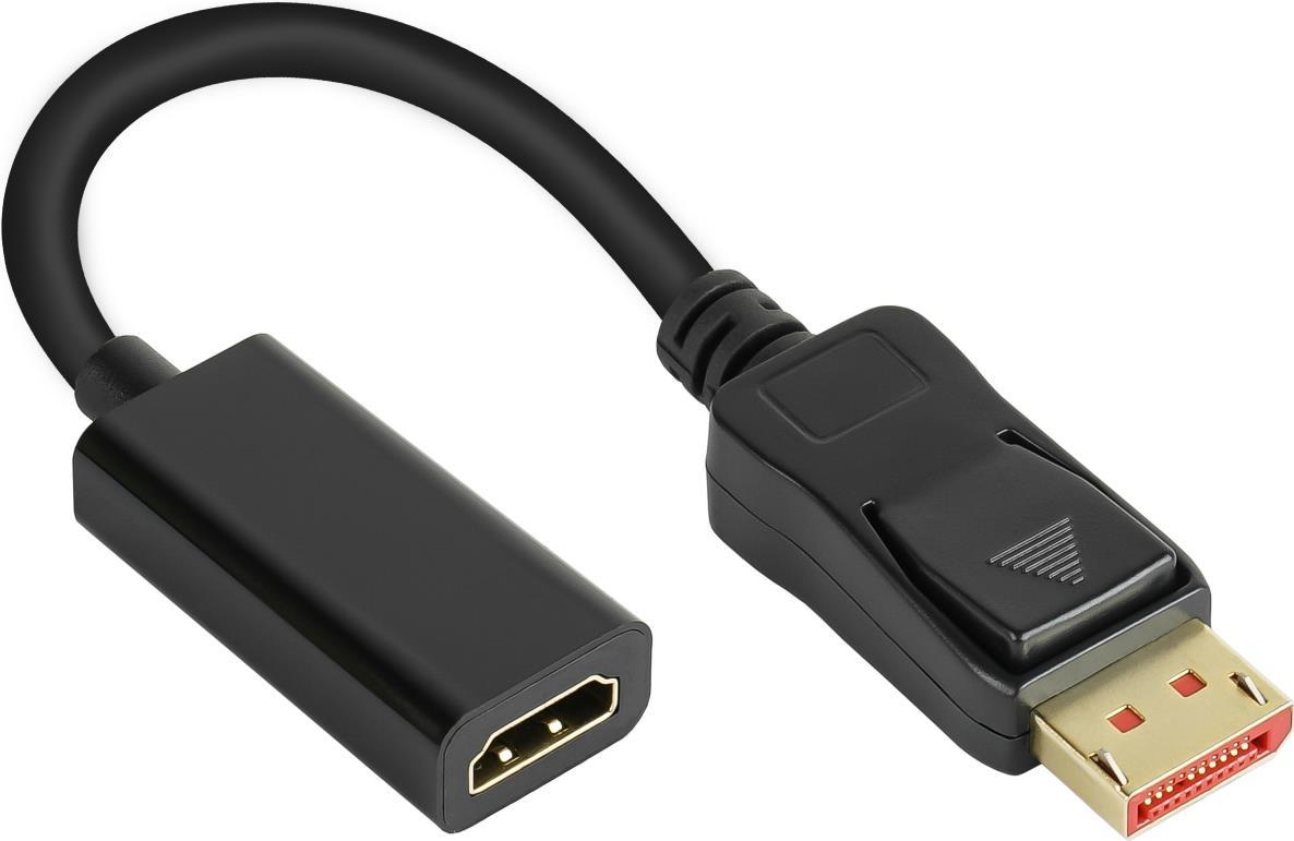 GOOD CONNECTIONS Adapter  DP1.4-St.-HDMI2.0-Bu. 0,2m