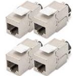 DIGITUS CAT 6A Keystone Jack shielded 4 pcs. tool free connection (DN-93617-4)