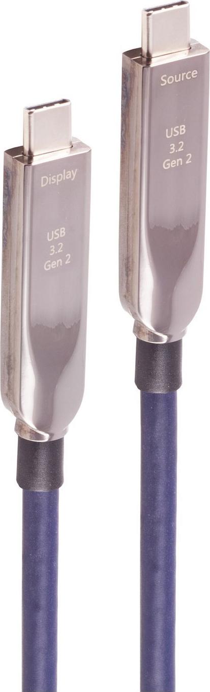 shiverpeaks ®--USB Anschlusskabel, USB-C Hybridkabel, 3.2, 8K, 10G, 60W, TPU, 12,5m (BS30-44211)