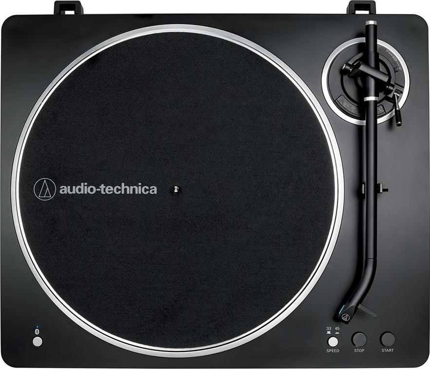 Audio-Technica AT-LP70XBT Plattenspieler Vollautomat Bluetooth Riemenantrieb Integrierter Phono-Vorverstärker Schwarz, Silber