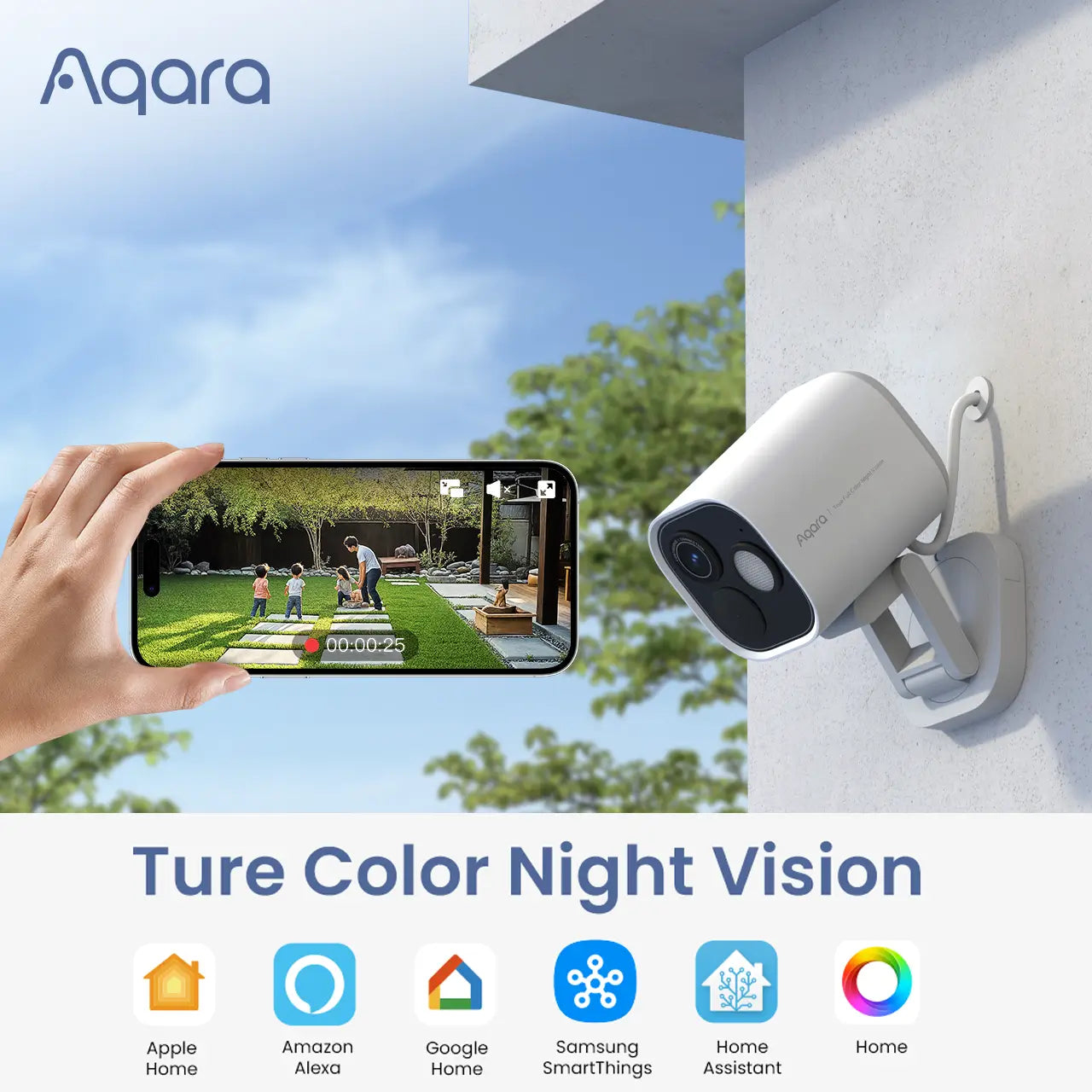 Aqara Camera Hub G5 Pro 4 MP Netzwerk-Überwachungskamera mit Smart-Home-Hub Weiß