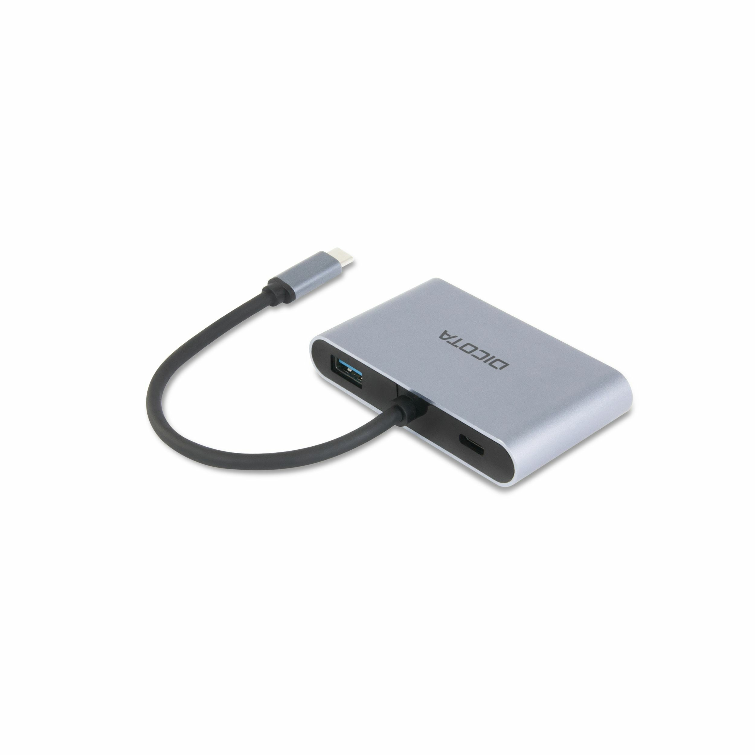 Dicota D32064 USB-C 5-in-1 Dockingstation 4K HDMI/DP PD Silber