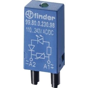 Finder Steckmodul mit LED, mit Freilaufdiode 1 St. 99.80.9.024.99 Leuchtfarbe: Grün Passend für Serie: Serie 94 (99.80.9.024.99)