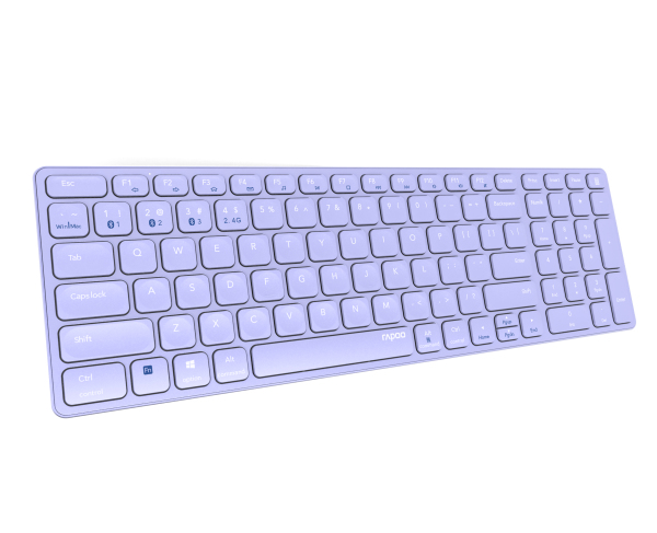 Rapoo E9700M Kabellose Tastatur RF Wireless + Bluetooth QWERTZ Lila