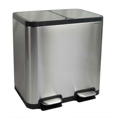 MAUL MAULcycle 9502294 Abfallbehälter 40 l Edelstahl Schwarz, Silber