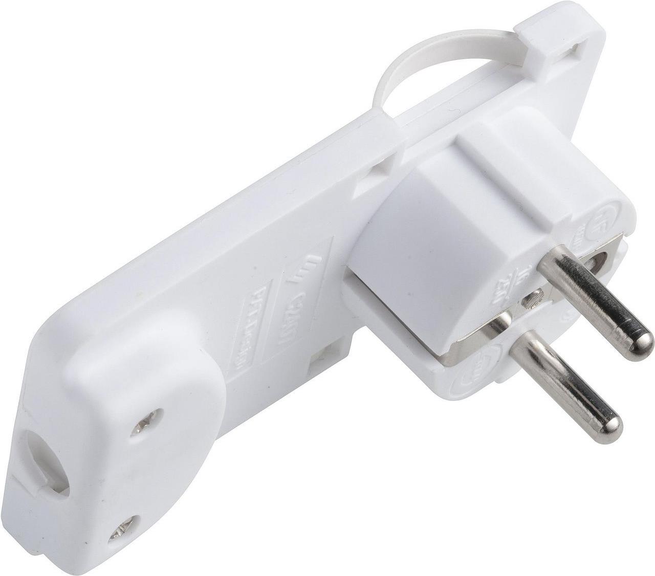 MicroConnect Schuko Angled Power Plug (PESCHPLUG-W)