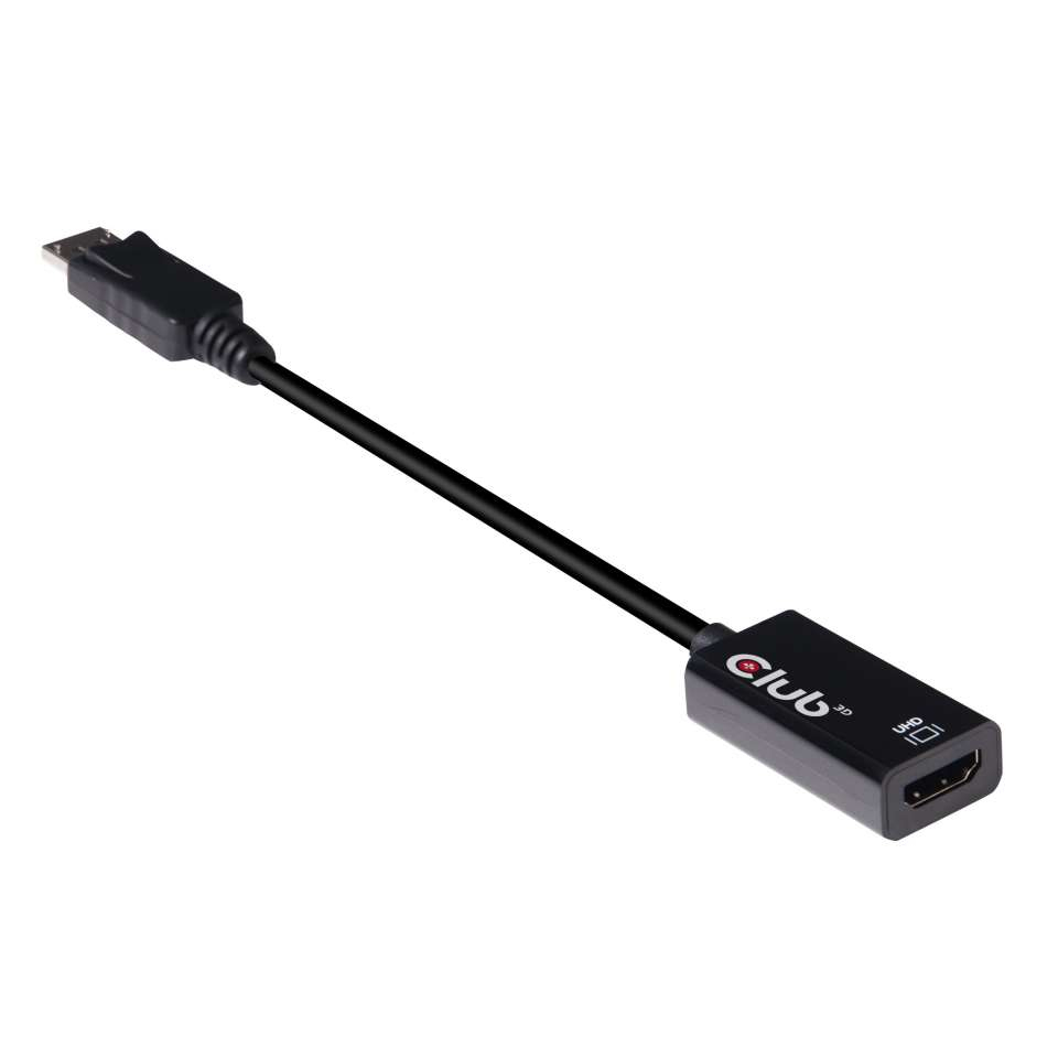 Club 3D CAC-1080 DisplayPort 1.4 auf HDMI 2.0a HDR Aktiver Adapter Schwarz