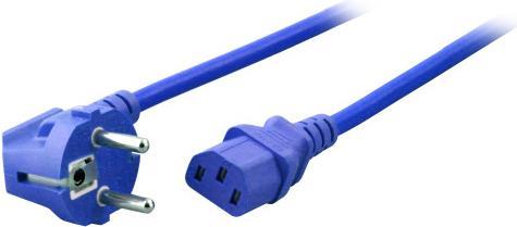 EFB-Elektronik Netzleitung Schutzkontakt 90° - C13 180°, blau, 3.0 m, 3 x 1,00 mm² Hersteller: EFB Elektronik (EK588BL.3V2)