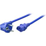 EFB-Elektronik Netzleitung Schutzkontakt 90° - C13 180°, blau, 3.0 m, 3 x 1,00 mm² Hersteller: EFB Elektronik (EK588BL.3V2)