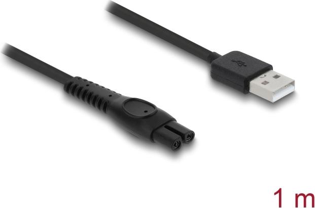 Delock USB Ladekabel 5 V fur Elektrorasierer kompatibel mit Philips QP2724 QP2834 QP1924 (90981)