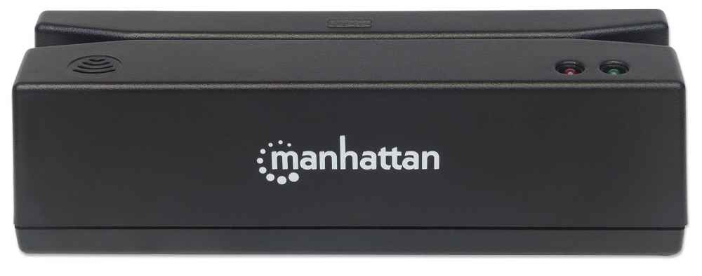 Manhattan Magnetic Strip Card Reader USB 3-Spur Schwarz