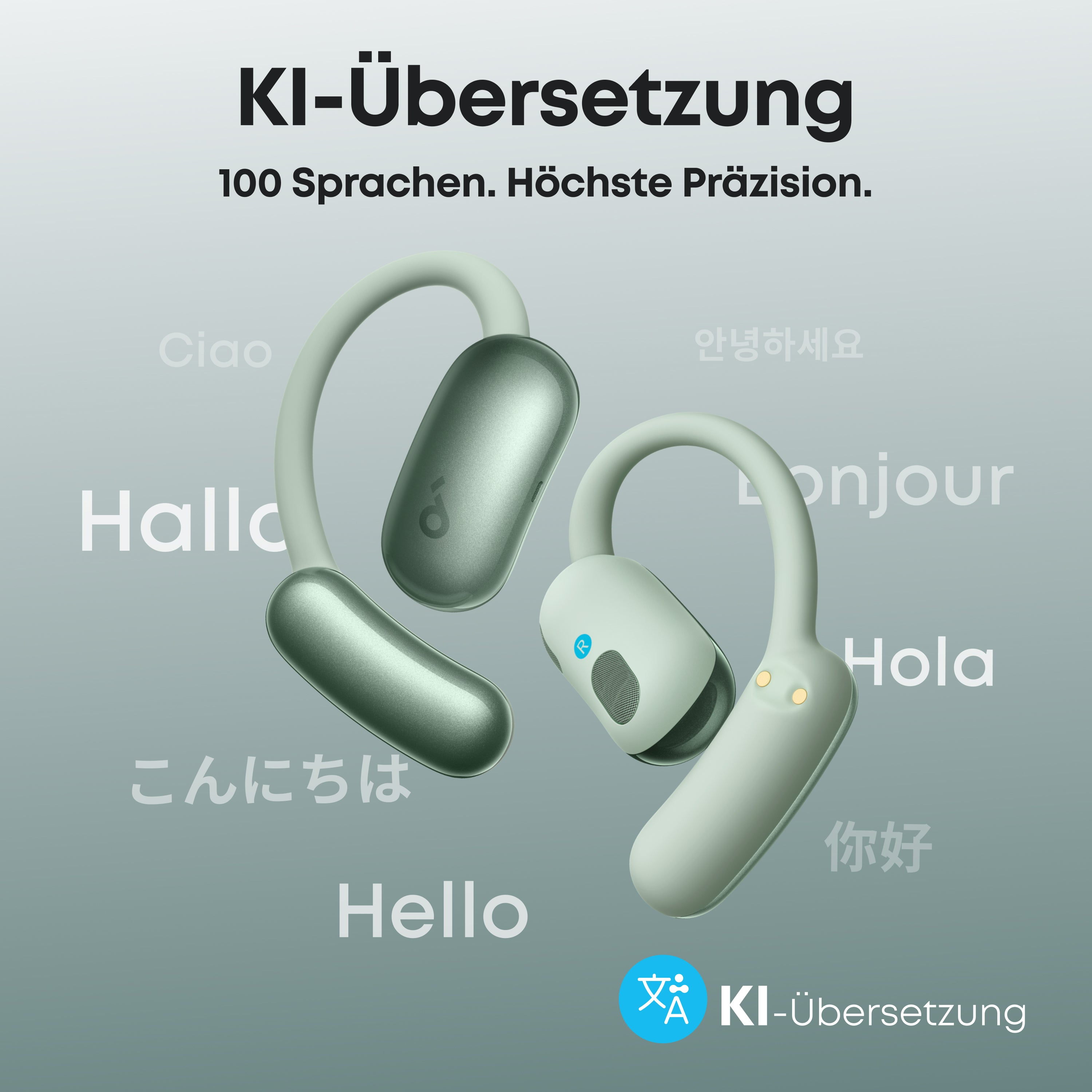 Soundcore AeroFit 2 AI Assistant True Wireless-Kopfhörer Grün