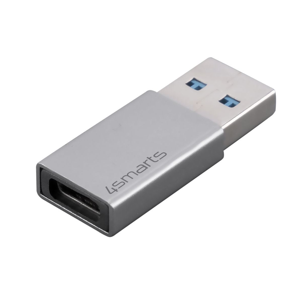 4smarts 540275 USB-A auf USB-C Adapter Grau