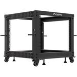 Lanberg OR01-6109-B, Freistehendes Gestell, 9U, 600 kg, Ablageschienen, (OR01-6109-B)