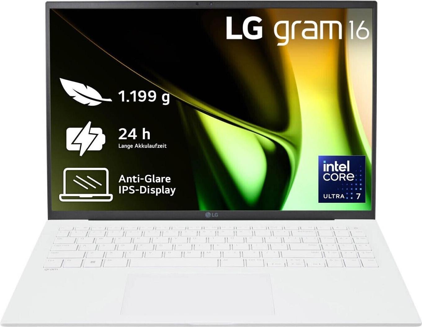 LG gram 16" Core Ultra 7 155H 16GB/1TB SSD Win11 weiß 16Z90S-G.AA77G (16Z90S-G.AA77G)