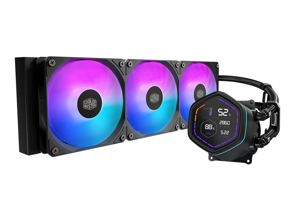 Cooler Master MasterLiquid Core Nex Digital 360 ARGB Prozessor-Flüssigkeitskühlsystem 360 mm Schwarz
