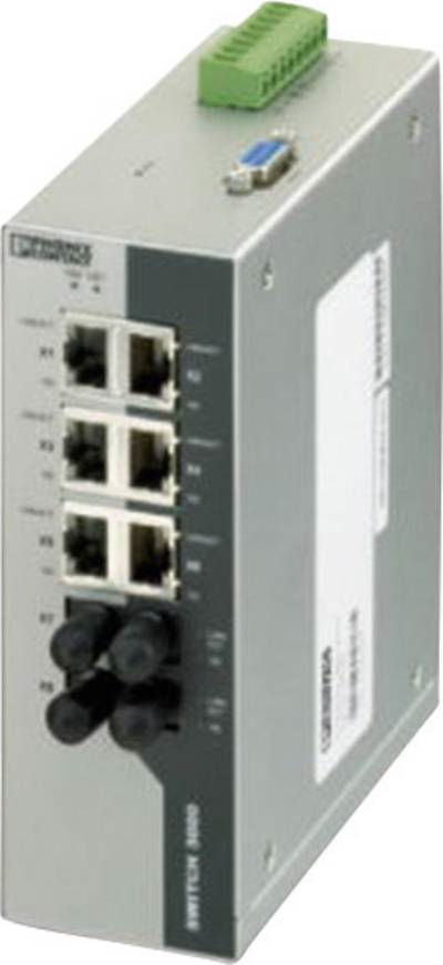 Phoenix Contact Industrial Ethernet Switch - FL SWITCH 3006T-2FX ST 2891037 24 V/DC Anzahl Ethernet Ports 6 Anzahl LWL P (2891037)