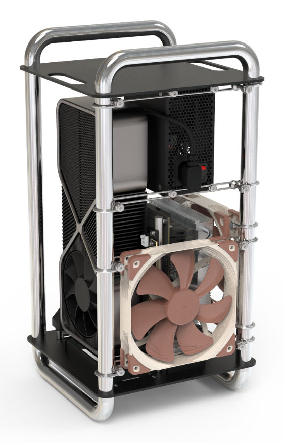 Streacom DA6 Mini-ITX Gehäuse Chrom