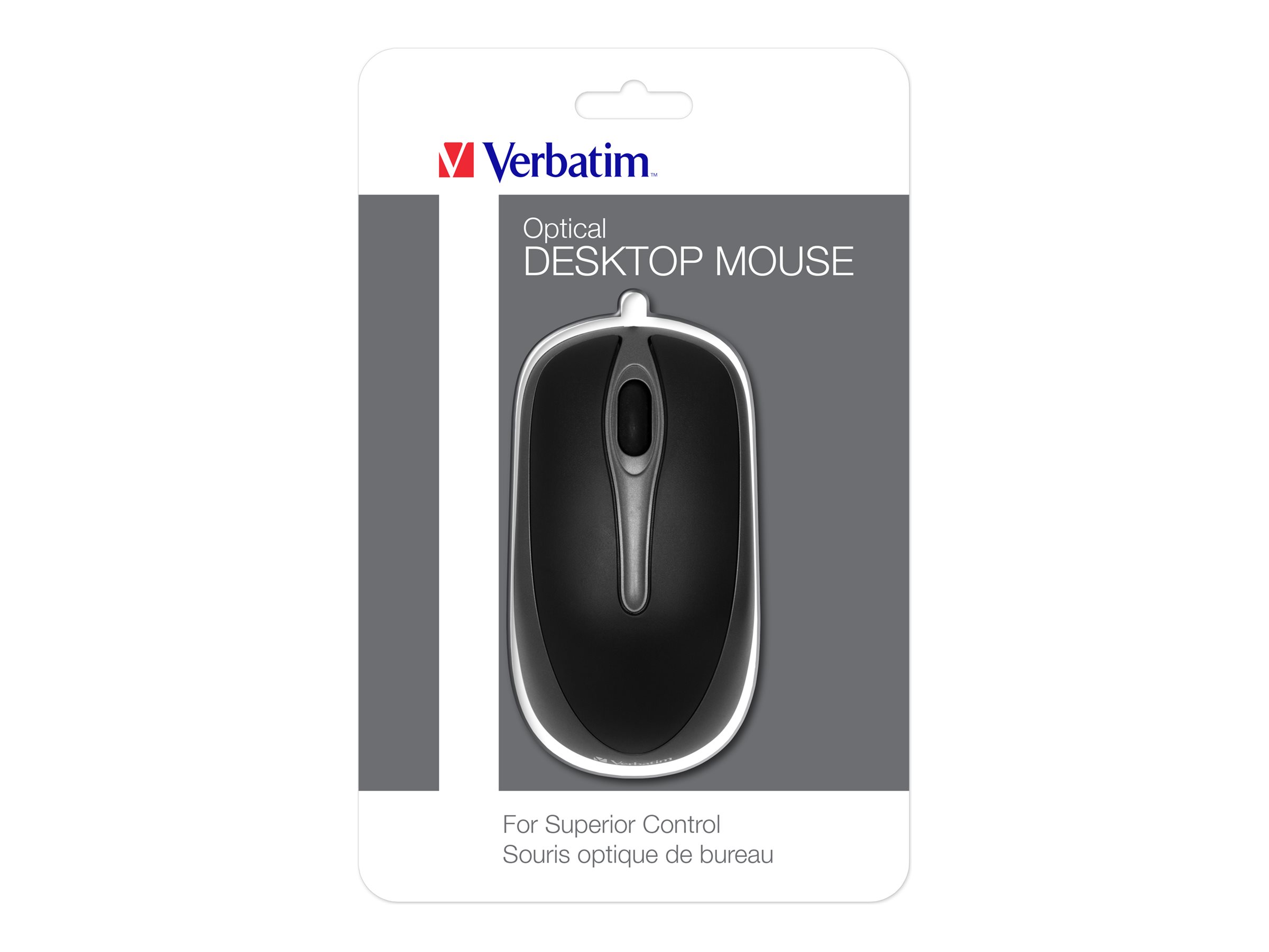 Verbatim Optical Desktop Mouse 49019 USB Optische Maus Schwarz, Grau