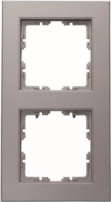 Abdeckrahmen 2fach HK07 stahlfarben (402647007)
