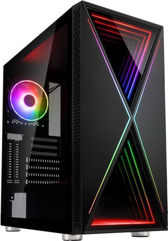 Kolink VOID X - Midi Tower - Server - Schwarz - ATX - EATX - micro ATX - Mini-ITX - Kunststoff - Stahl - Gehärtetes Glas - Rot/Grün/Blau (VOID X)