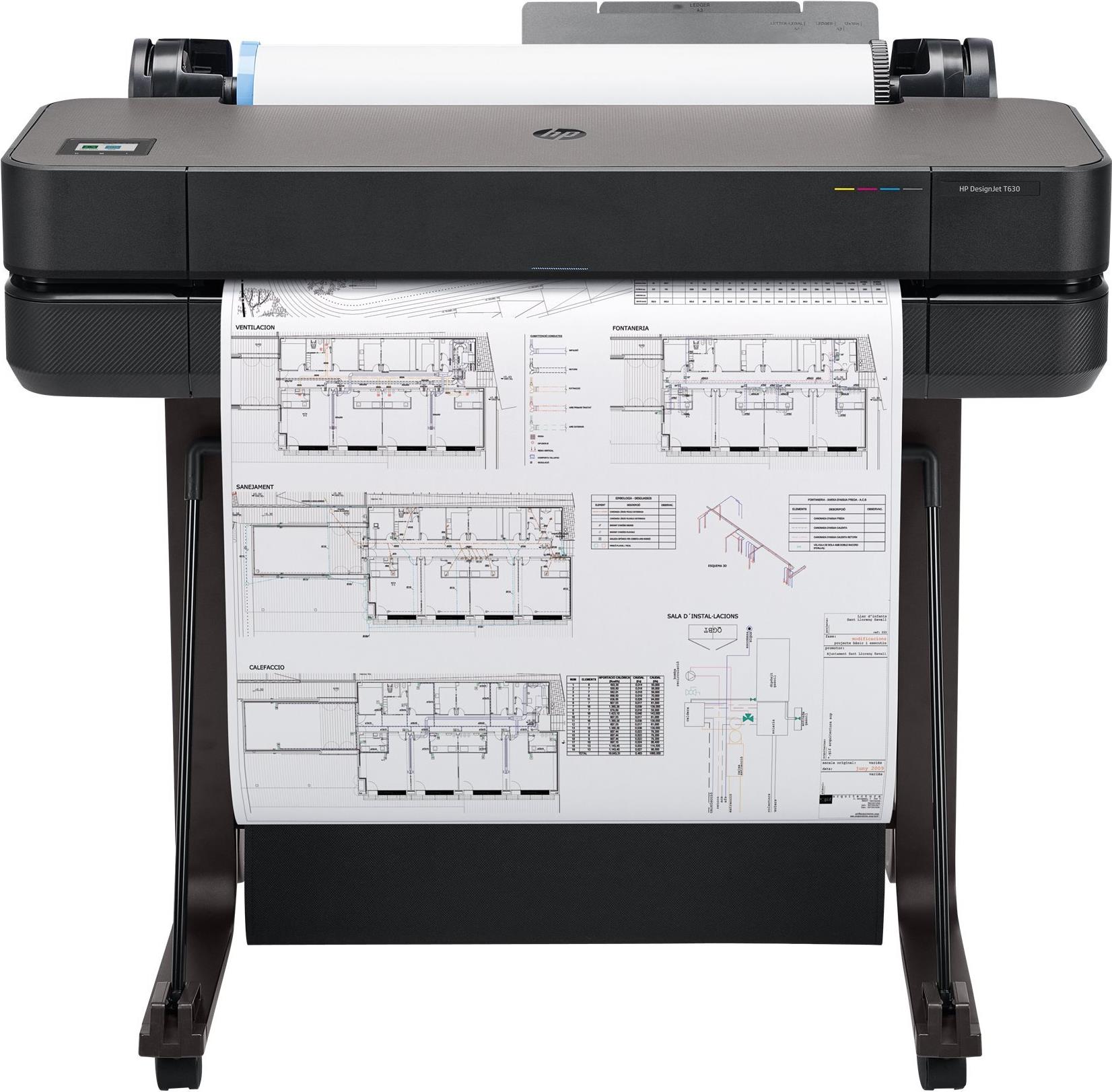 HP DesignJet T630 24" Großformatdrucker Schwarz