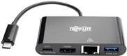 Eaton PowerWare Tripp Lite USB C to HDMI Multiport Video Adapter Converter w/ USB-A Hub, USB-C PD Charging Port & Gigabit Ethernet Port, Thunderbolt 3 Compatible USB Type C to HDMI, USB Type-C (U444-06N-H4GUBC)