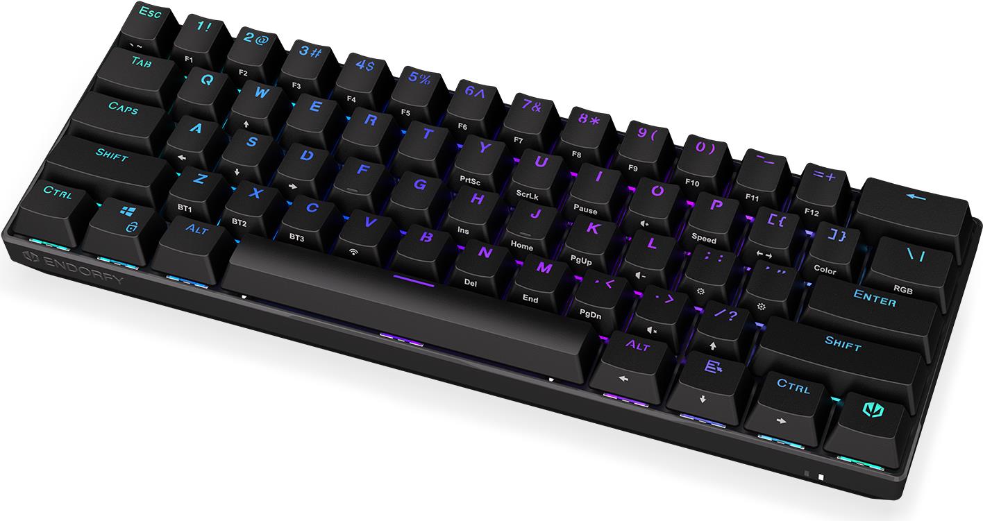 ENDORFY Thock Compact Tastatur Gaming USB + RF Wireless + Bluetooth QWERTY Englisch Schwarz (EY5A067)