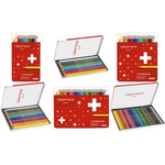 CARAN D'ACHE Buntstifte Swisscolor, 18er Metalletui wasserfeste Farbstifte, aus Zedernholz, hexagonaler Schaft, - 1 Stück (1284.718)