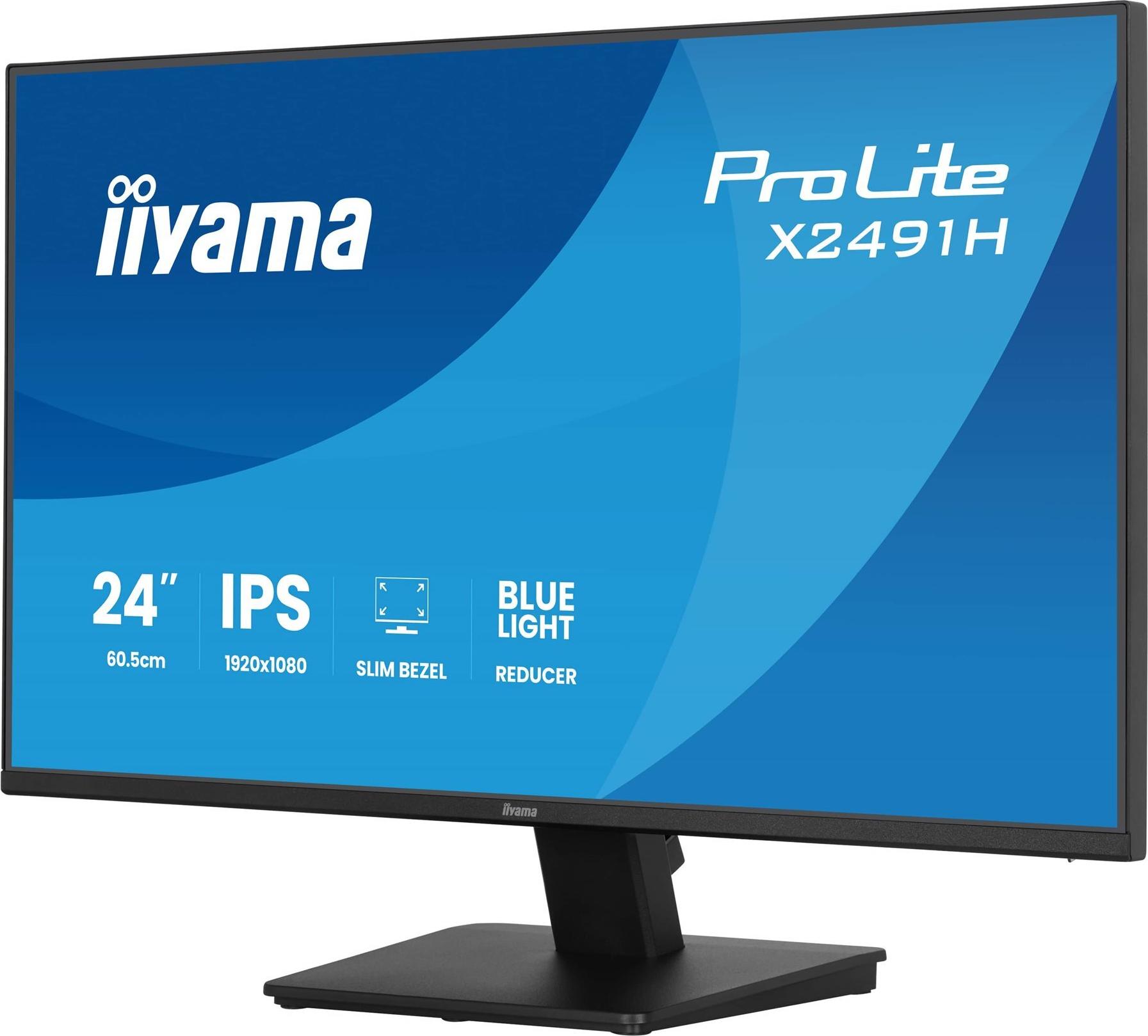 Iiyama ProLite X2491H-B1 23,8" IPS-Monitor Full HD 120 Hz HDMI DisplayPort Schwarz