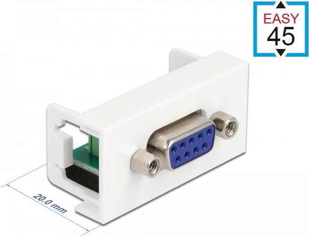 Delock - Easy 45 - Einrastmodul - 9-polige D-Sub (Buchse) - weiß, RAL 9003 (81348)