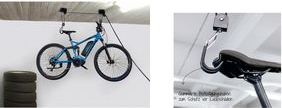 FISCHER Fahrrad-Lift PROFIPLUS, Tragkraft: 57 kg, schwarz für alle gängigen Fahrräder und E-Bikes geeignet, dank - 1 Stück (50387)