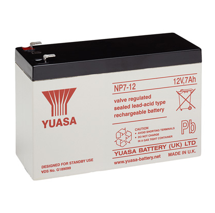Yuasa NP7-12L Versiegelte Blei-Säure-Batterie (VRLA) 12 V 7 Ah Schwarz/Weiß
