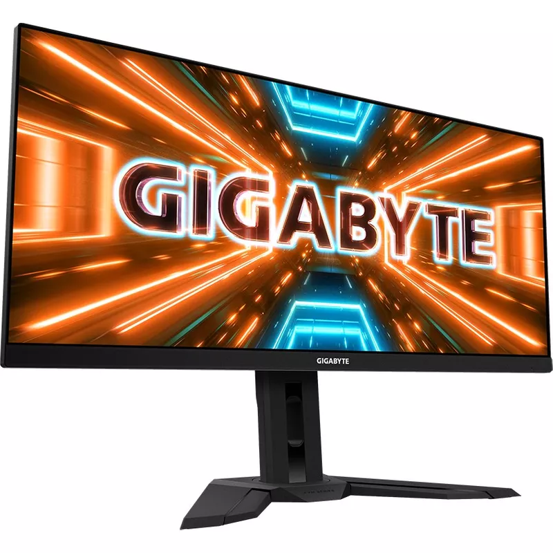 GIGABYTE M34WQ - 86,4 cm (34" ), LED, IPS, WQHD, 144Hz, 1ms, HDR400, Höhenverstellung, HDMI, DP, USB-C, USB-Hub [Energieklasse G] (M34WQ-EK) (geöffnet)