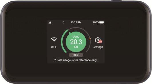 ZTE MU5001 HyperMobile 5G Router - 3.8 Gbps, Wi-Fi 6, 4500mAh, Touchscreen, Schwarz (MU5001) (geöffnet)