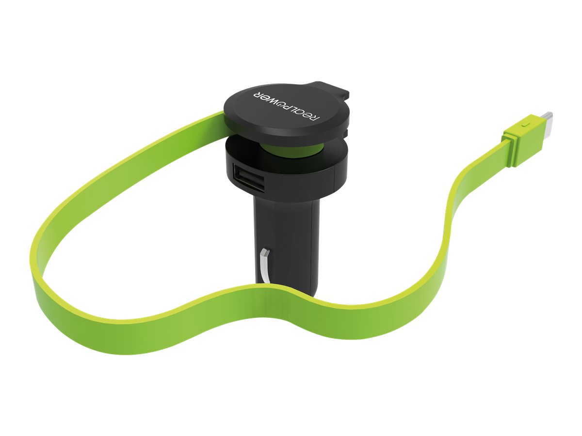 RealPower Auto-Netzteil 257636 4.8 A USB USB-C Schwarz, Grün