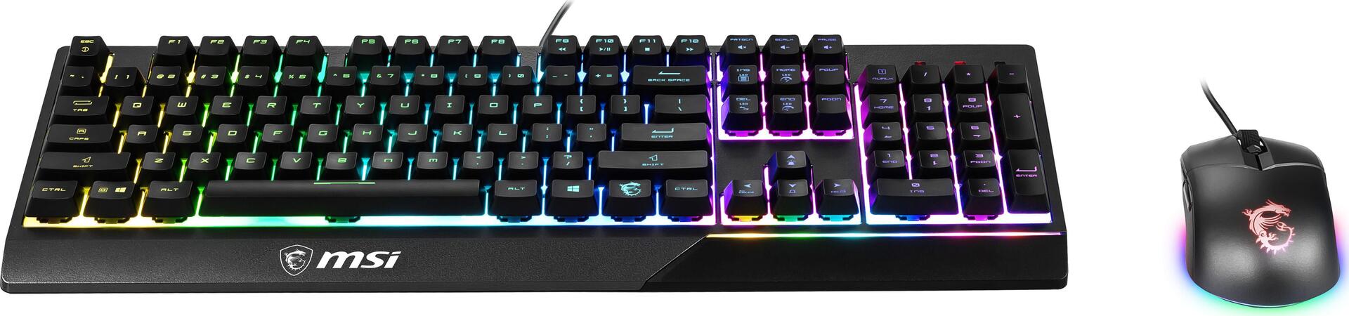 MSI VIGORGK30COMBOUS Tastatur USB QWERTY UK International Schwarz (VIGOR GK30 COMBO US)