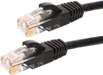 DSIT CAT5e Netzwerkkabel, U/UTP, 0,25 Meter, Schwarz, 100% Kupfer (DC-50-002)