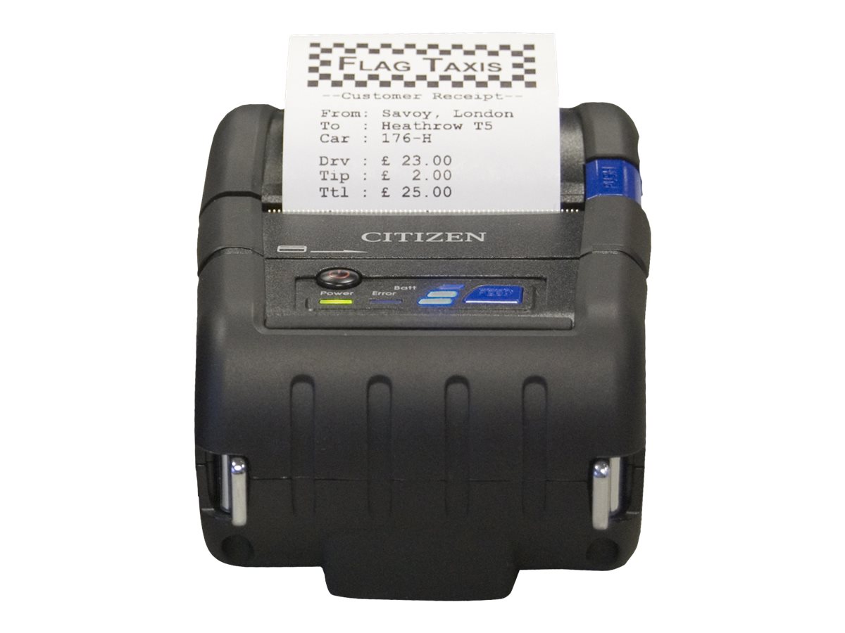 Citizen CMP-20II Mobiler Bondrucker Thermodirekt 203 dpi 80 mm/Sek. USB RS-232 Bluetooth Schwarz