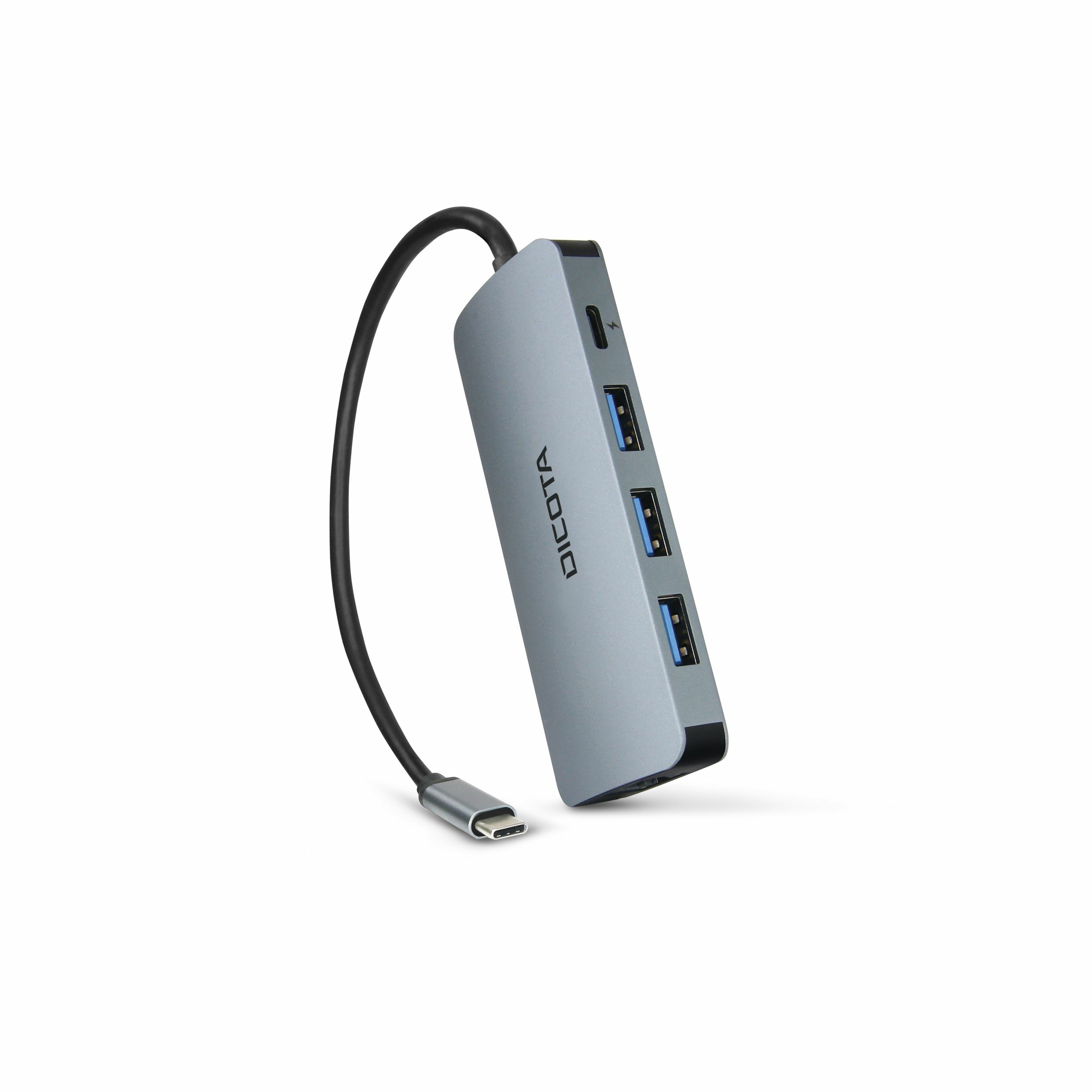 DICOTA D32062 USB-C Dockingstation 4K HDMI 100W PD Silber