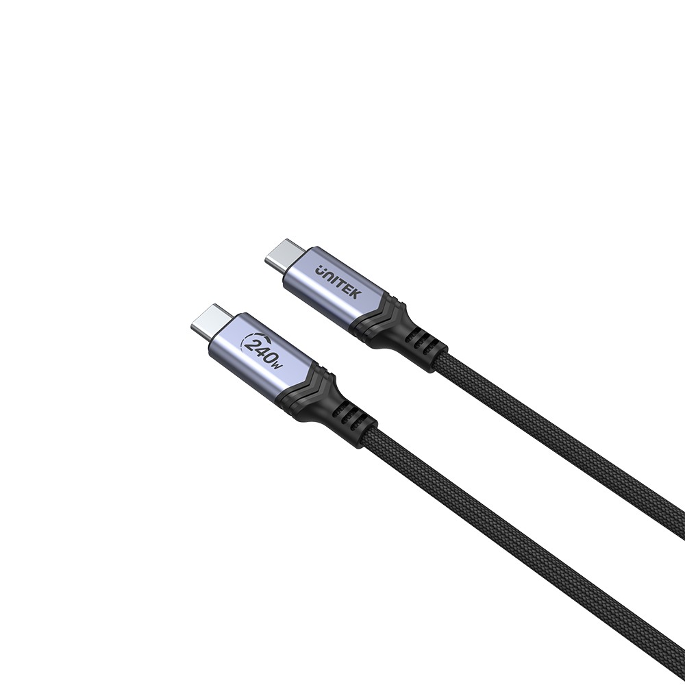 Unitek C14110GY-2M USB-C auf USB-C Kabel 240 W 2 m Schwarz