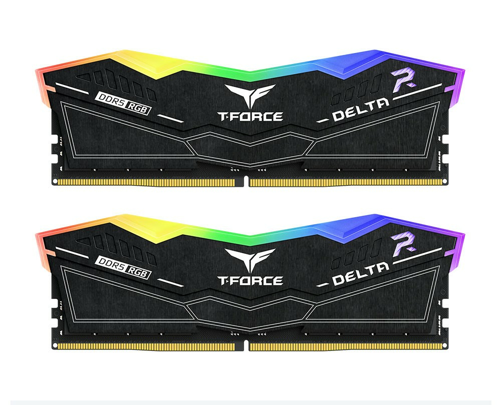 Team Group T-Force Delta RGB 32 GB RAM 2x 16 GB DDR5 6400 MHz CL32 Intel XMP AMD EXPO Schwarz