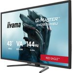iiyama 43" VA-panel, Pro-Gaming, G-Master Red Eagle, UHD 3840x2160@144Hz, 0.4ms (MPRT), 550cdm² HDR, FreeSync, Speakers 2x 7W, 2xHDMI 2.1, 2xDisplayPort, USB 4x 3.2 [Energieklasse F] (G4380UHSU-B2)