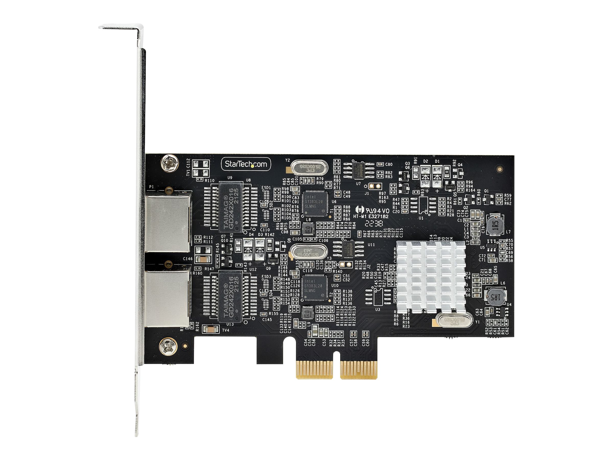 Startech PR22GI-NETWORK-CARD 2-Port 2.5 Gbit PCIe Netzwerkkarte Schwarz